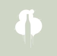 Spilt Milk wine bottle silhouette