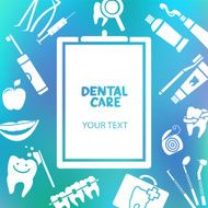Medical clipboard with dental care text