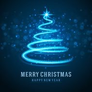 Christmas tree from light vector background N11
