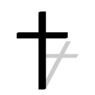 Vector silhouette of cross