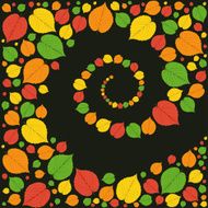 pattern from autumn leaves N4