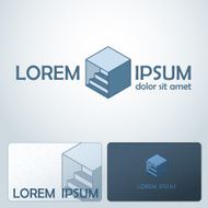 Logotype "Cube with stairs"