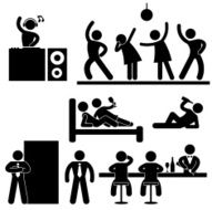 Disco Pub Night Club Party Pictogram