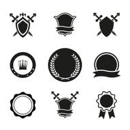 Vector Shields Crowns and Emblems