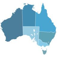 Australia silhouette map N2