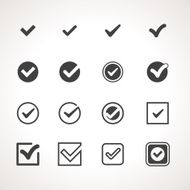 Vector Tick Check Mark Icon Set