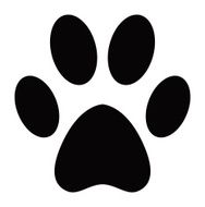 Paw black silhouette