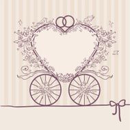 Wedding invitation coach Design template N2