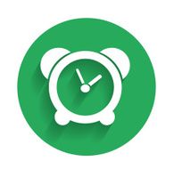 Flat clock icon with shadow vector N2