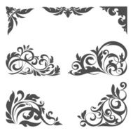 Set of floral elements for design N12