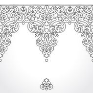 Vector seamless border in Victorian style N52