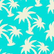 Seamless pattern with silhouettes coconut palm trees N25