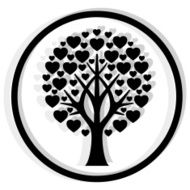 black love tree icon