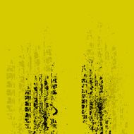 Tire track on yellow