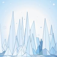 Mountains Vector 3D concept illustration N2