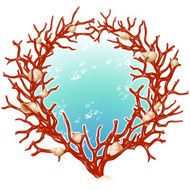Red coral frame