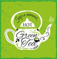 Kettle in vintage style with text N2