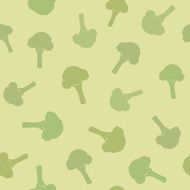 Broccoli silhouette pattern