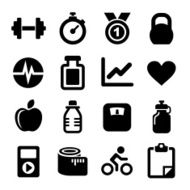 Fitness icons set N8