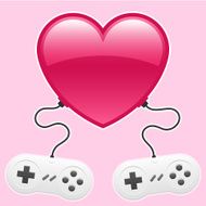 Heart with two keypads - love is a game N2
