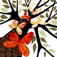 tree with butterflies N2