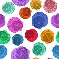Seamless pattern of seashells N10