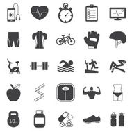 Fitness icons set N9