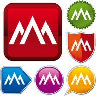icon series mountain (vector)