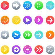 Arrow sign icon set N6