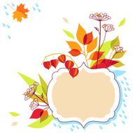 Autumn vector frame design N2