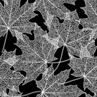 Autumn seamless monochrome pattern