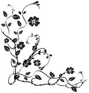 Butterflies and leaves