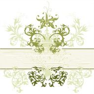 vintage flowers ornament on grunge background N2