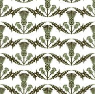 Scottish Thistle Wavy Repeating Pattern N2