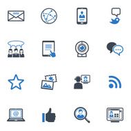 Social Media Icons Set 1 - Blue Series