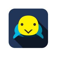 Sea turtle animal face flat design