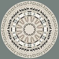 Disc With Primitive Art Pattern N2