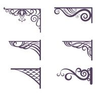 Vintage brackets for signboard silhouettes
