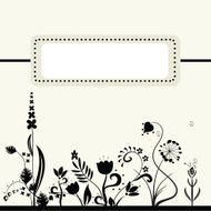 Retro floral banner