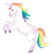 Rainbow unicorn rearing