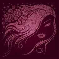 woman with flowers in the hair N2