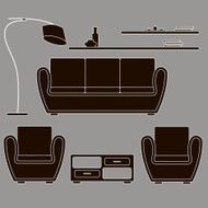 living room furniture icons N9