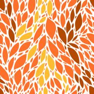Autumn orange and yellow leaves seamless pattern vector