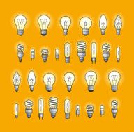 Light bulb icons - vector illustration collection N2