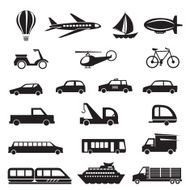 Simple Silhouette Modes Of Transportation Icon Set N5