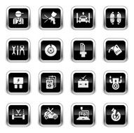 Supergloss Black Icons - Automobile Repair Shop