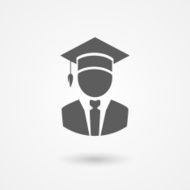 Graduate or professor in a mortarboard hat N2