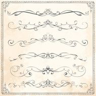 Set of vintage vector dividers N32