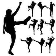 Vector silhouette of a people N377