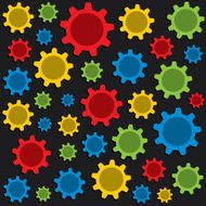 colorful gear pattern background